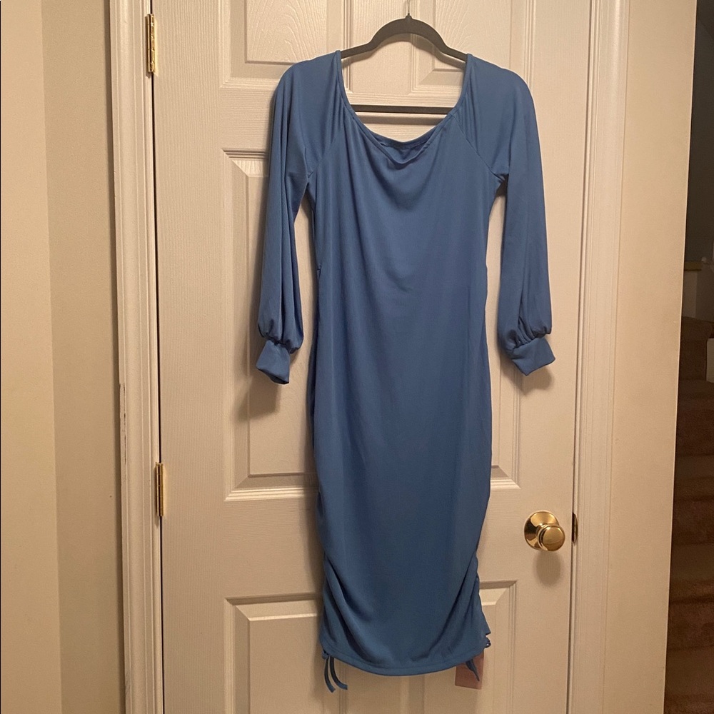 Viciall Blue Long Sleeve Bodycon Dress…size XL